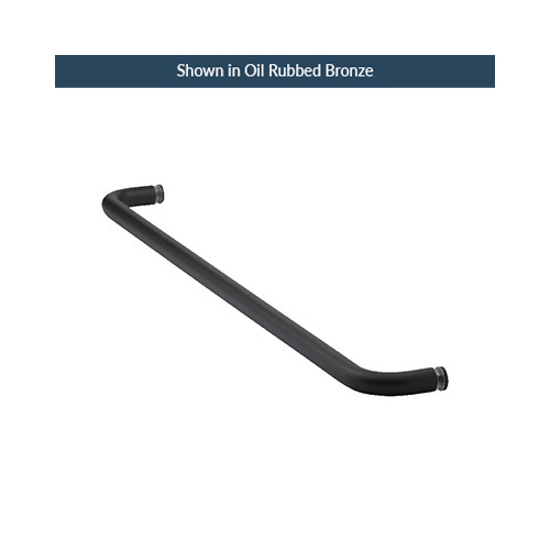 24 Inches Center To Center Standard Tubular Shower Towel Bar Single Mount Without Washers Matte Black