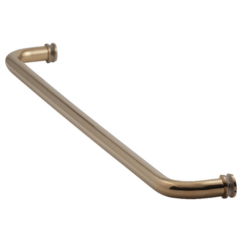 24 Inches Center To Center Standard Tubular Shower Towel Bar Single Mount W/Washers Polished Brass