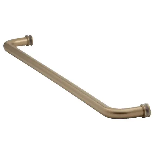 24 Inches Center To Center Standard Tubular Shower Towel Bar Single Mount W/Washers Satin-Brass