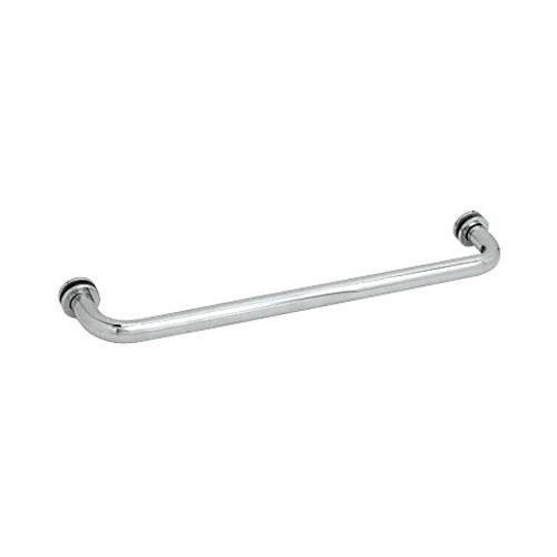 24 Inches Center To Center Standard Tubular Shower Towel Bar Single Mount W/Washers Satin-Chrome