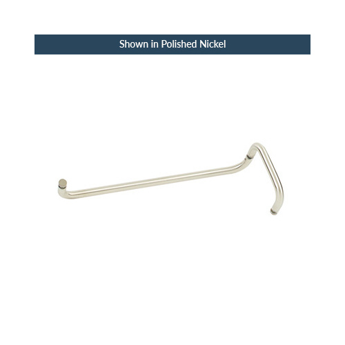 Brixwell TB-618C-PB 18 Inches Center To Center Towel Bar, 6 Inches Center To Center Handle Shower Door Towel Bar And Handle Combo No Washers Polished Brass