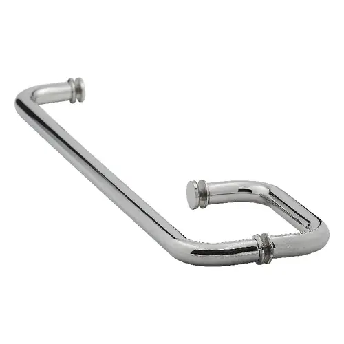 20 Inches Center To Center Towel Bar, 6 Inches Center To Center Handle Shower Door Towel Bar And Handle Combo With Washers Polished Stainless Steel