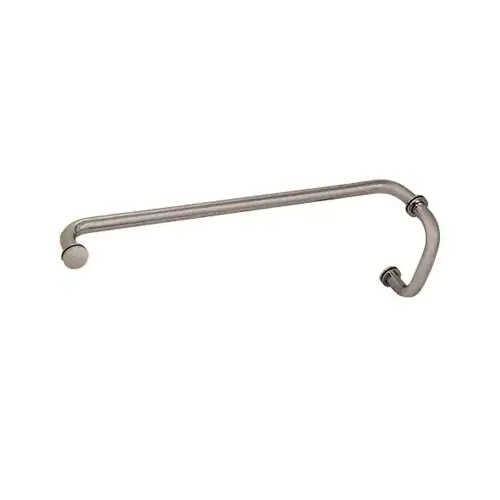 28 Inches Center To Center Towel Bar, 6 Inches Center To Center Handle Shower Door Towel Bar And Handle Combo With Washers Brushed Nickel