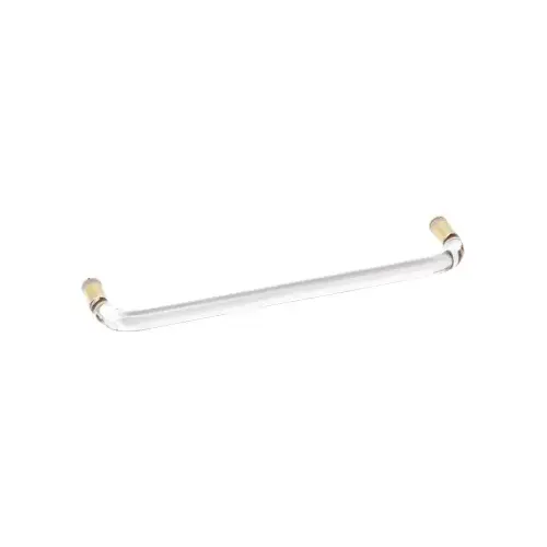 Brixwell TBA-26SM-SB 26 Inches Center To Center Acrylic Smooth Towel Bar Single Mount Satin-Brass