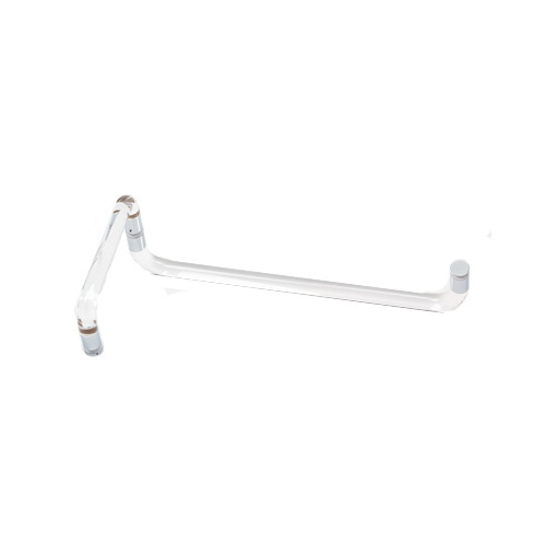 US Horizon TBA-824C-C 24 Inches Center To Center Towel Bar, 8 Inches Center To Center Handle Acrylic Smooth Towel Bar And Handle Combo Polished Chrome