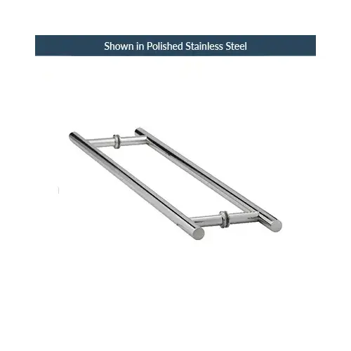 Brixwell TBL-18BTB-BN 18 Inches Center To Center Ladder Pull Towel Bar Back to Back Mount Brushed Nickel