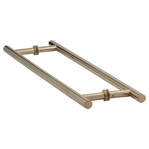 US Horizon TBL-18BTB-PB 18 Inches Center To Center Ladder Pull Towel Bar Back to Back Mount Polished Brass