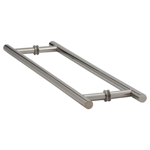 US Horizon TBL-18BTB-PN 18 Inches Center To Center Ladder Pull Towel Bar Back to Back Mount Polished Nickel