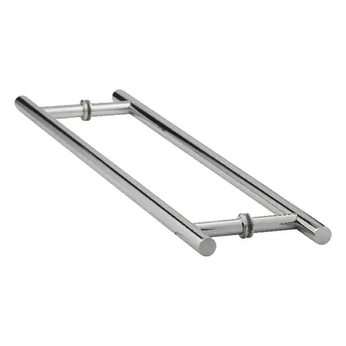 Brixwell TBL-18BTB-PS 18 Inches Center To Center Ladder Pull Towel Bar Back to Back Mount Polished Stainless Steel