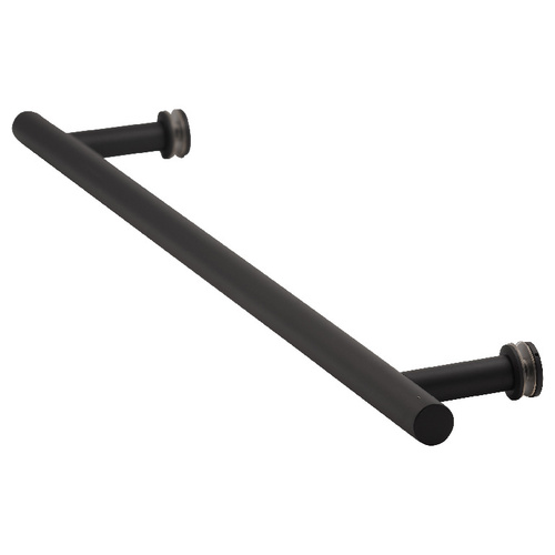 18 Inches Center To Center Ladder Pull Towel Bar Single Mount Matte Black