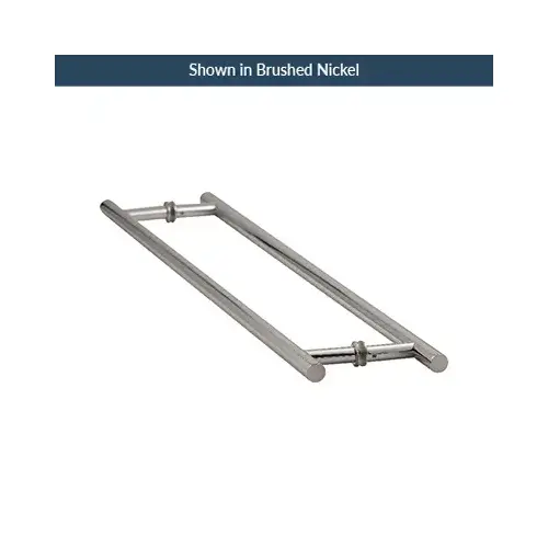 Brixwell TBL-24BTB-PN 24 Inches Center To Center Ladder Pull Towel Bar Back to Back Mount Polished Nickel