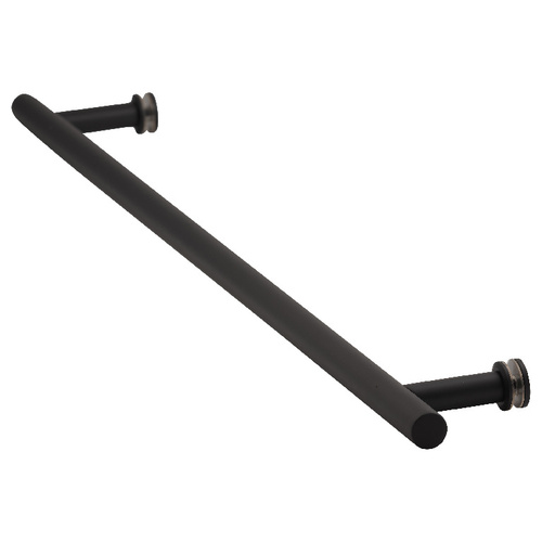 US Horizon TBL-24SM-MB 24 Inches Center To Center Ladder Pull Towel Bar Single Mount Matte Black