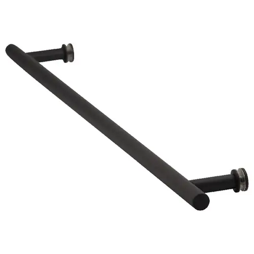 Brixwell TBL-24SM-MB 24 Inches Center To Center Ladder Pull Towel Bar Single Mount Matte Black