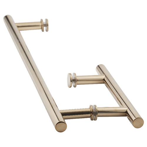 18 Inches Center To Center Towel Bar, 6 Inches Center To Center Handle Ladder Pull Towel Bar And Handle Combo Polished Brass