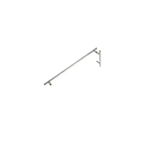 Brixwell TBL-624C-PN 24 Inches Center To Center Towel Bar, 6 Inches Center To Center Handle Ladder Pull Towel Bar And Handle Combo Polished Nickel