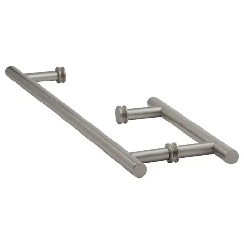 Brixwell TBL-818C-BN 18 Inches Center To Center Towel Bar, 8 Inches Center To Center Handle Ladder Pull Towel Bar And Handle Combo Brushed Nickel
