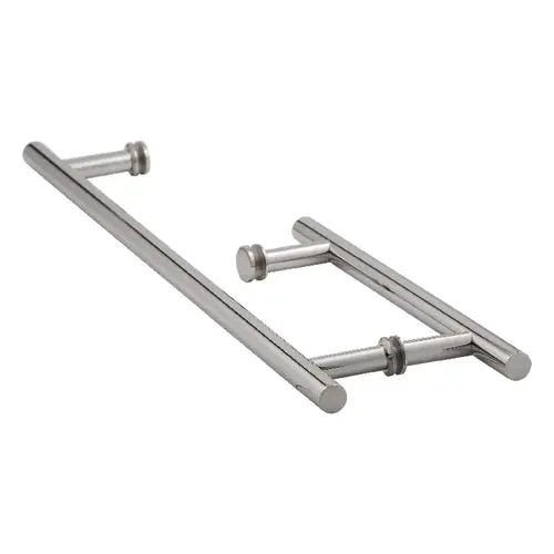 Brixwell TBL-818C-PS 18 Inches Center To Center Towel Bar, 8 Inches Center To Center Handle Ladder Pull Towel Bar And Handle Combo Polished Stainless Steel