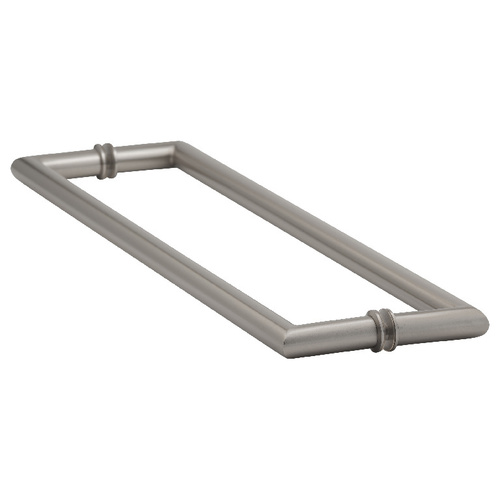 18 Inches Center To Center Mitered Series Round Tubing Towel Bar Back to Back Mount W/Washers Brushed Nickel