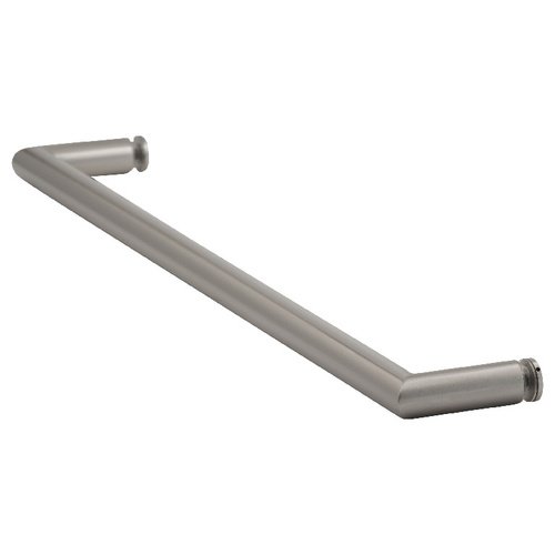 18 Inches Center To Center Mitered Series Round Tubing Towel Bar Single Mount Brushed Nickel