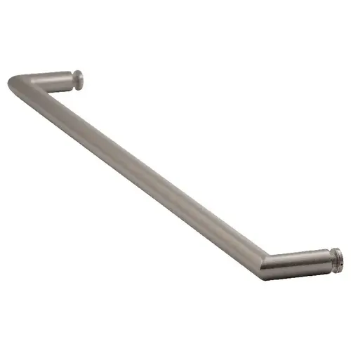 Brixwell TBM-24SM-BN 24 Inches Center To Center Mitered Series Round Tubing Towel Bar Single Mount Brushed Nickel