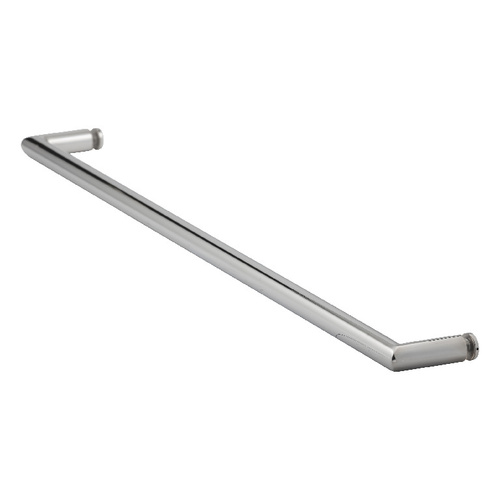24 Inches Center To Center Mitered Series Round Tubing Towel Bar Single Mount Polished Chrome