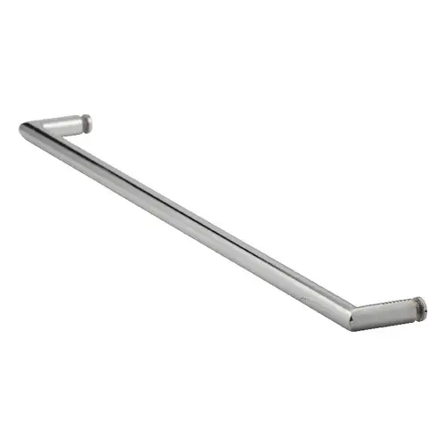 Brixwell TBM-24SM-C 24 Inches Center To Center Mitered Series Round Tubing Towel Bar Single Mount Polished Chrome