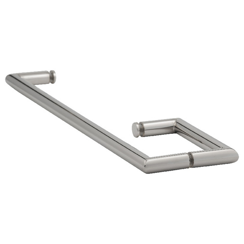 18 Inches Center To Center Towel Bar, 6 Inches Center To Center Handle Mitered Series Towel Bar And Handle Combo Polished Chrome