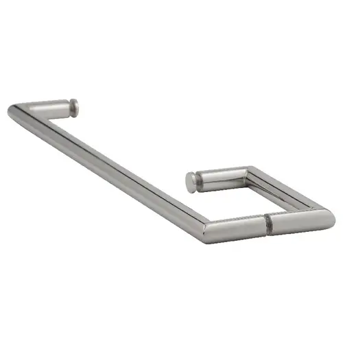 Brixwell TBM-618C-C 18 Inches Center To Center Towel Bar, 6 Inches Center To Center Handle Mitered Series Towel Bar And Handle Combo Polished Chrome