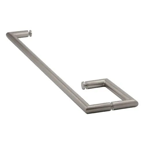 24 Inches Center To Center Towel Bar, 6 Inches Center To Center Handle Mitered Series Towel Bar And Handle Combo Brushed Nickel