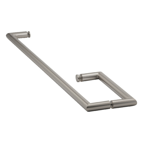 24 Inches Center To Center Towel Bar, 8 Inches Center To Center Handle Mitered Series Towel Bar And Handle Combo Brushed Nickel