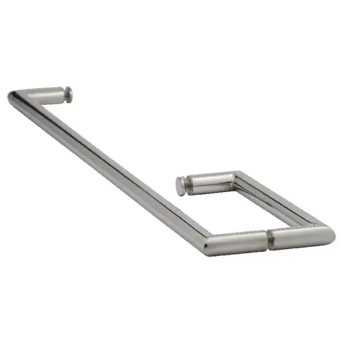 Brixwell TBM-824C-C 24 Inches Center To Center Towel Bar, 8 Inches Center To Center Handle Mitered Series Towel Bar And Handle Combo Polished Chrome