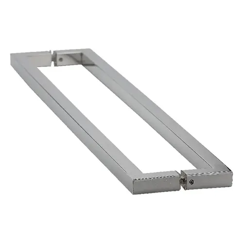 24 Inches Center To Center Square Series Mitered Corner Towel Bar Back to Back Mount Polished Chrome