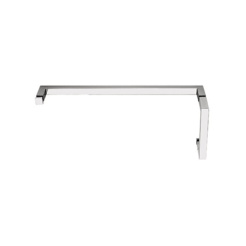 24 Inches Center To Center Towel Bar, 6 Inches Center To Center Handle Square Series Towel Bar And Handle Combo Polished Chrome