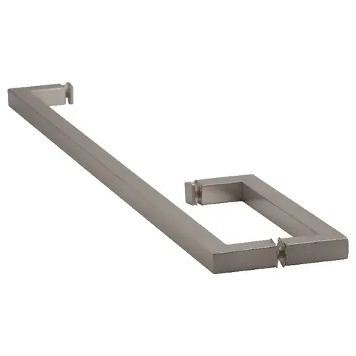 24 Inches Center To Center Towel Bar, 8 Inches Center To Center Handle Square Series Towel Bar And Handle Combo Brushed Nickel