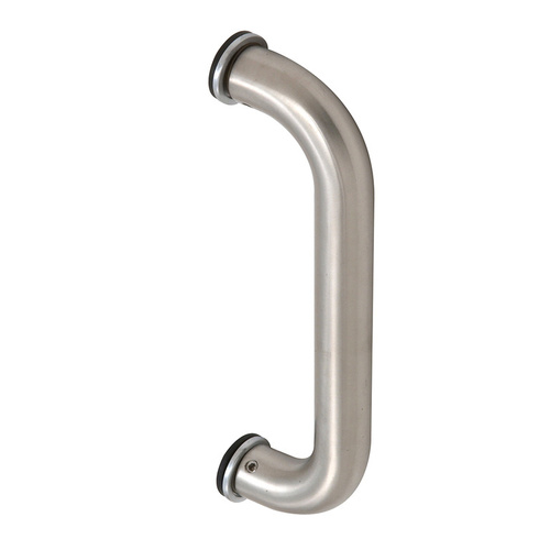 Brushed Stainless 8" Aluminum Door Mounted Standard Pull Handle