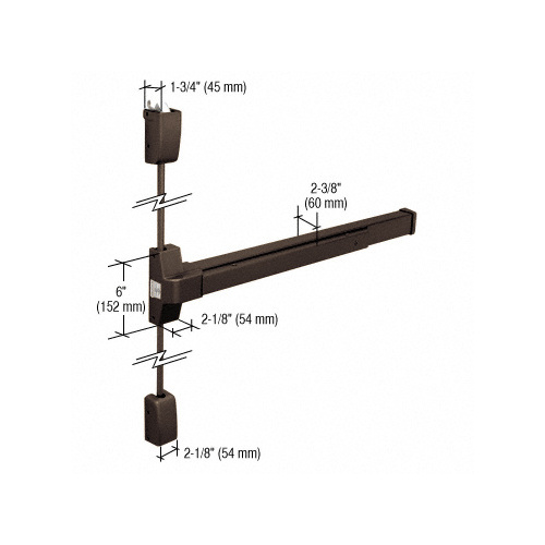 Dark Bronze DL750SV Surface Vertical Rod Panic Exit Device