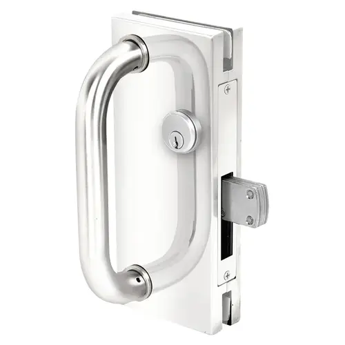 Polished Stainless 4" x 10" Custom Non-Handed Center Lock With Deadthrow Latch