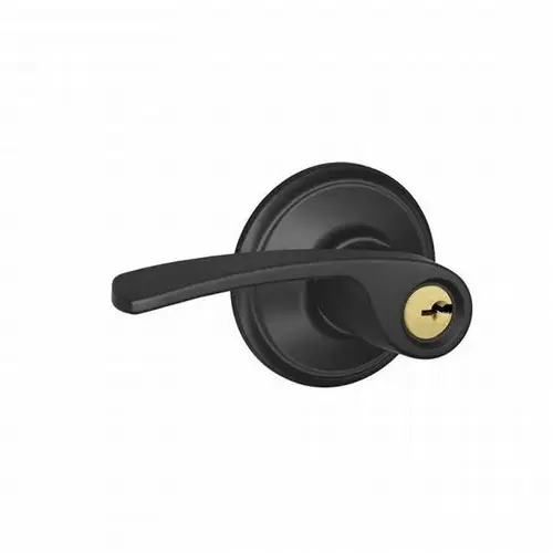 Merano Lever Keyed Entry Lock C Keyway with 16211 Latch and 10063 Strike Matte Black Finish