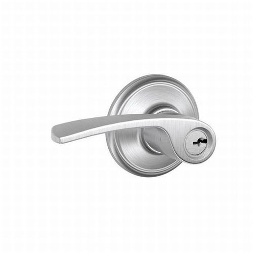 Merano Lever Keyed Entry Lock C Keyway with 16211 Latch and 10063 Strike Satin Chrome Finish