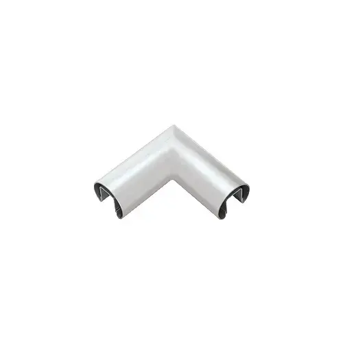 CRL GR0V4HM Mill Aluminum 4" x 2-1/2" Oval 90 Degree Horizontal Corner for 1/2" or 5/8" Glass Oval Cap Railing