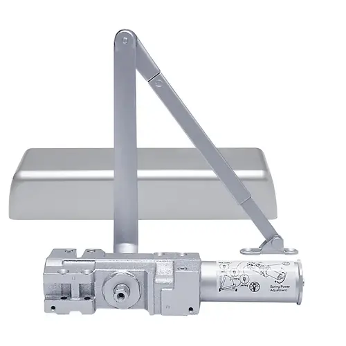 CRL PR90A Aluminum Adjustable Spring Power Size 1 to 6 Cast Iron Surface Mount Door Closer