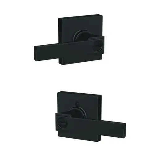 Schlage Custom F51ANBK622COL Northbrook Lever with Collins Rose Keyed Entry Lock C Keyway with 16086 Latch and 10027 Strike Matte Black Finish