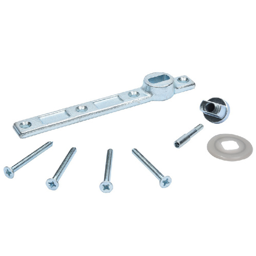 Center-Hung Floor Mounted Bottom Closer Arm and Spindle Package Polished Nickel