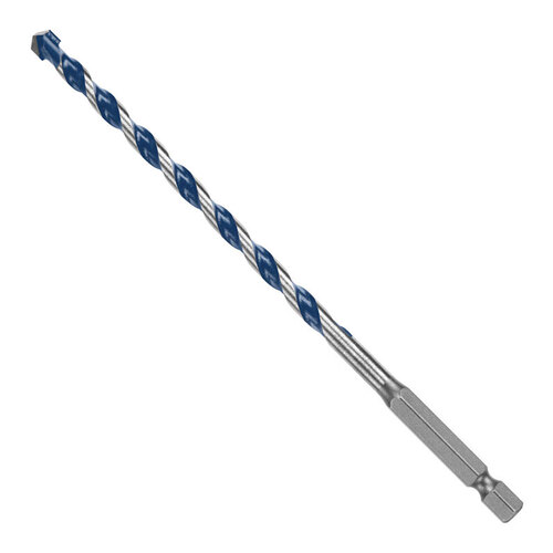 BlueGranite Turbo Hammer Drill Bit, 1/4 in Dia, 6 in OAL, Milled Flute, 2-Flute, 1/4 in Dia Shank Painted