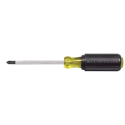 Screwdriver Cushion-Grip 4" L Phillips Black Chrome