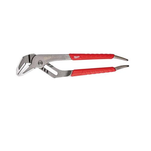 Plier, 10 in OAL, 2 in Jaw, Red Handle, Comfort Grip Handle, 1.36 in L Jaw