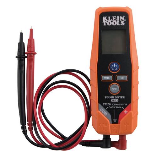 AC/DC Voltage/Continuity Tester LCD Multicolored