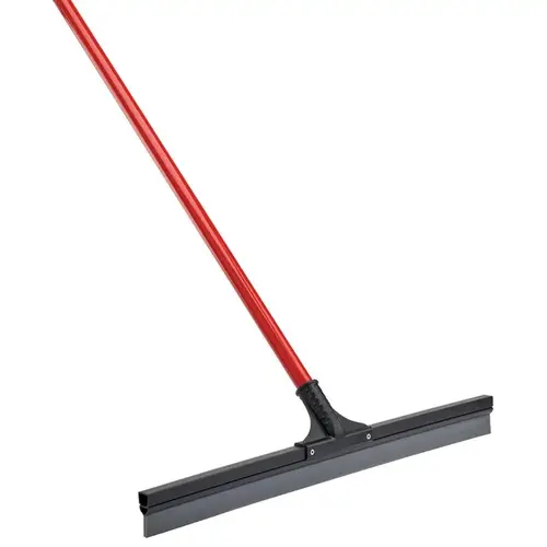 Libman 515 Floor Squeegee, 24 in Blade, Rubber Blade, Steel Handle, Red