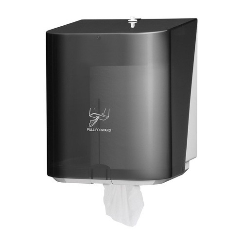 7.8" Diameter Roll Gray Paper Towel Dispenser - 7.8" Diameter Roll Capacity - 12.5" Overall Length - 10" Width