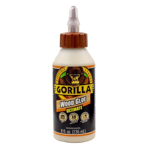 Gorilla 104404 Extra Strength Glue, Natural Wood, 8 oz Bottle